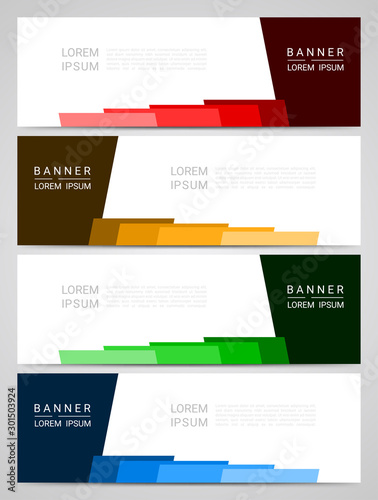 Abstract corporate business banner web template, vector illustration