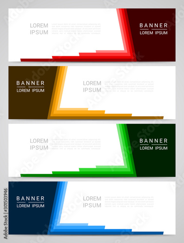 Abstract corporate business banner web template, vector illustration