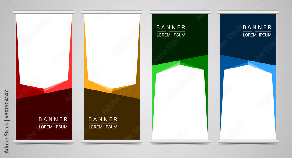 Abstract corporate business roll up template, vector illustration