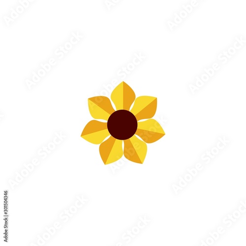 sunflower logo design vector illustration