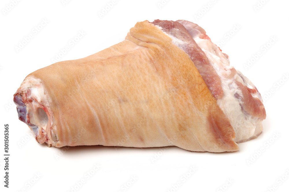 raw pork (leg) isolated on white background raw pork (leg) isolated on white background