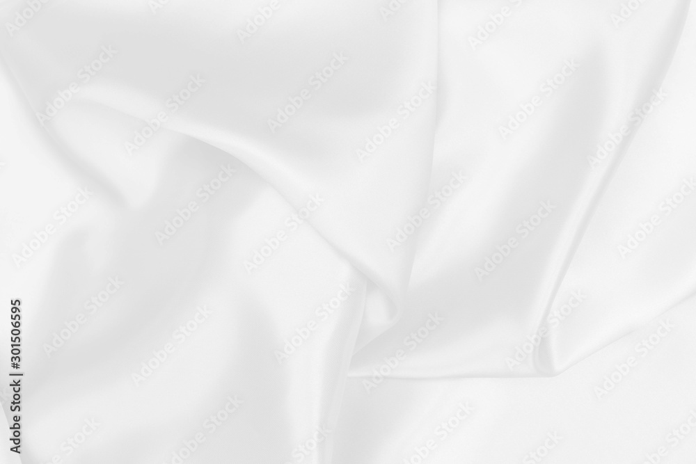 white satin fabric texture soft blur background