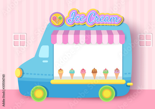 Illustration Ice cream truck 