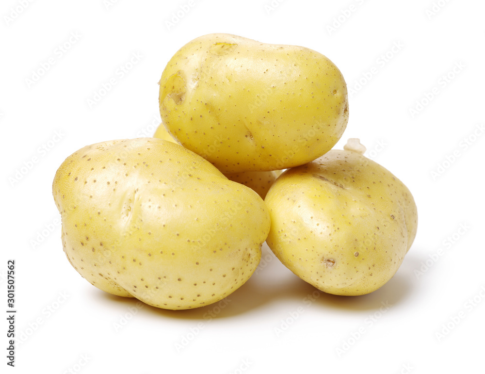 New potato isolated on white background New potato isolated on white background