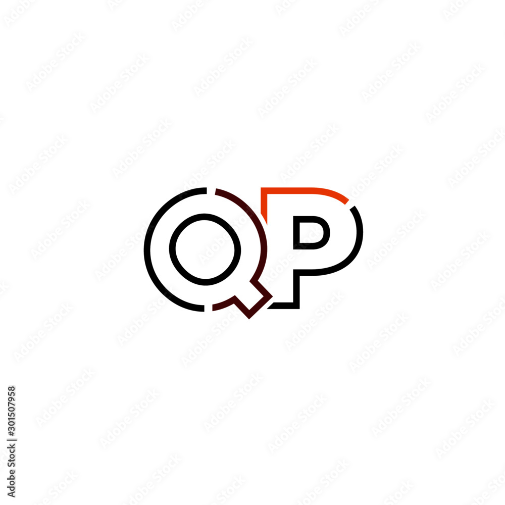 Letter QP logo icon design template elements