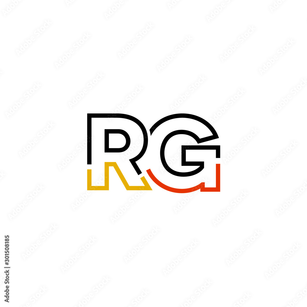Letter RG logo icon design template elements Letter RG logo icon design template elements