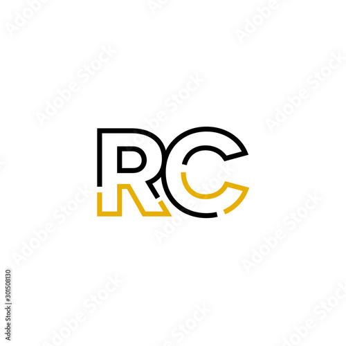 Letter RC logo icon design template elements