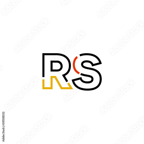 Letter RS logo icon design template elements