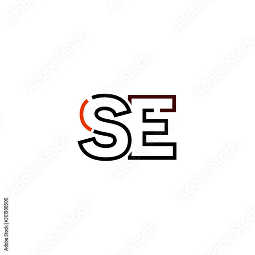 Letter SE logo icon design template elements