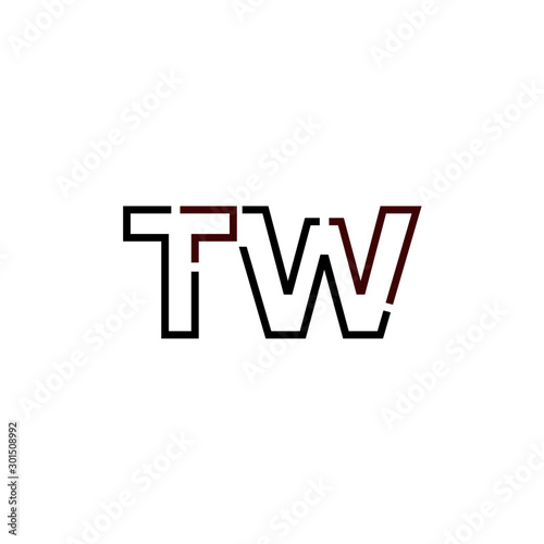 Letter TW logo icon design template elements