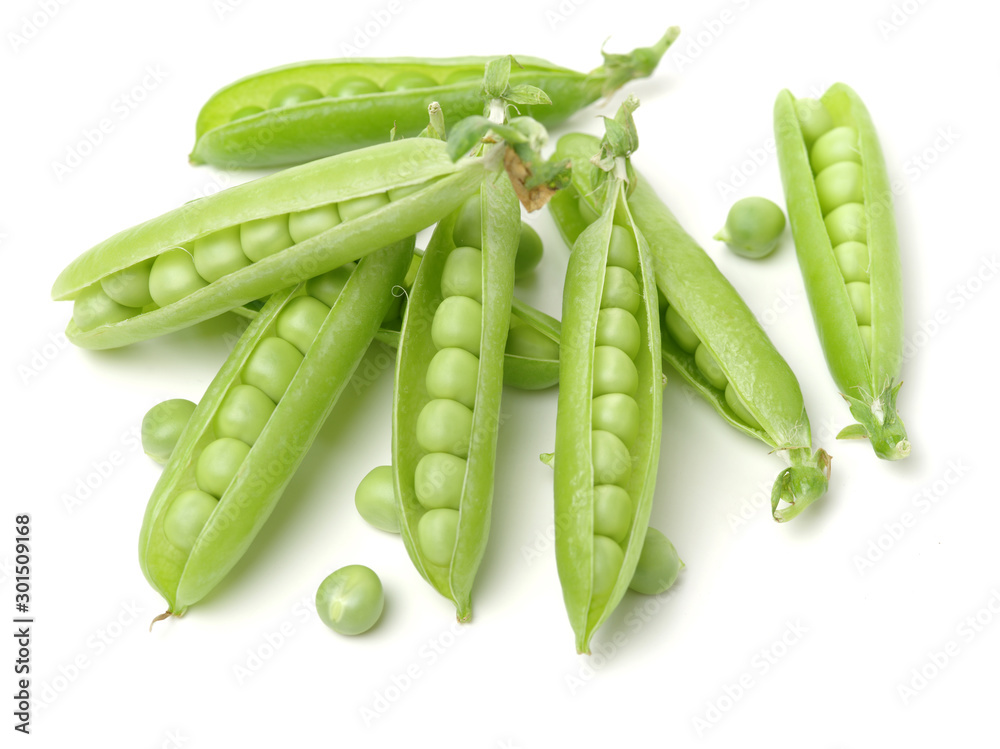 Fresh peas isolated on white background Fresh peas isolated on white background