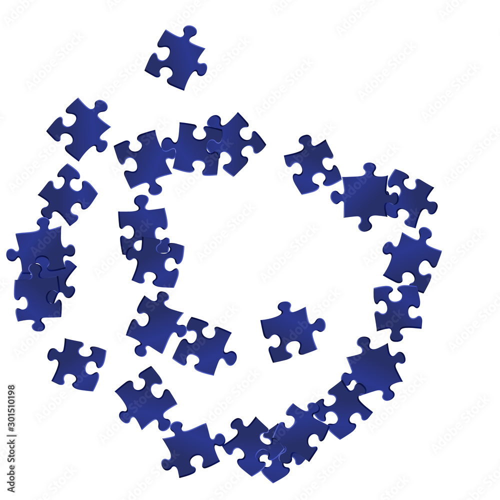 Abstract enigma jigsaw puzzle dark blue pieces Abstract enigma jigsaw puzzle dark blue pieces