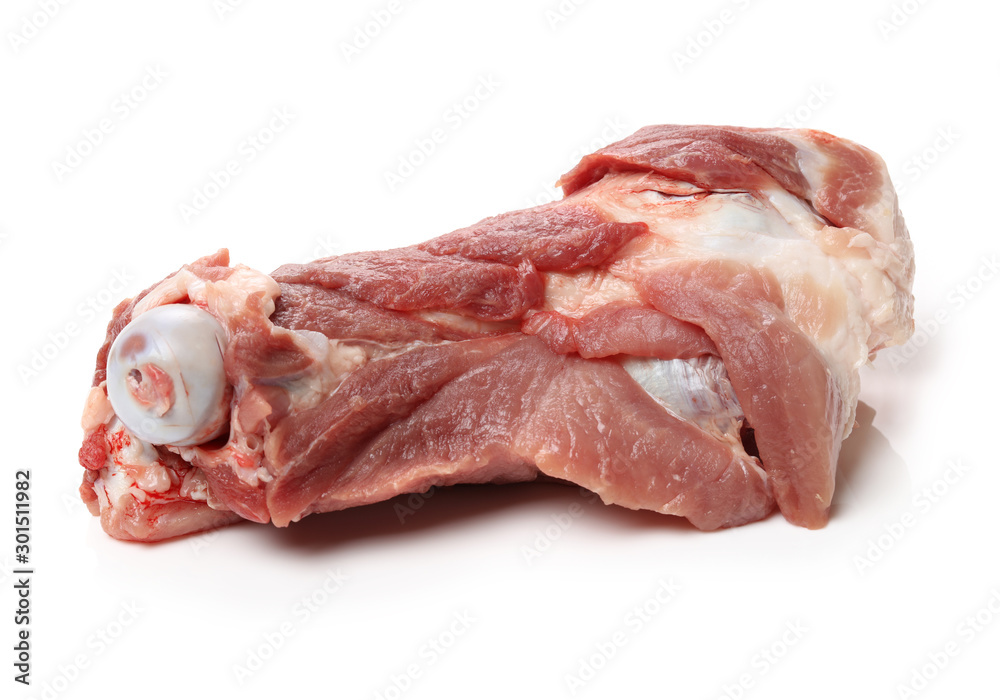 Pig Bone Used For Cooking Soup Base on white background