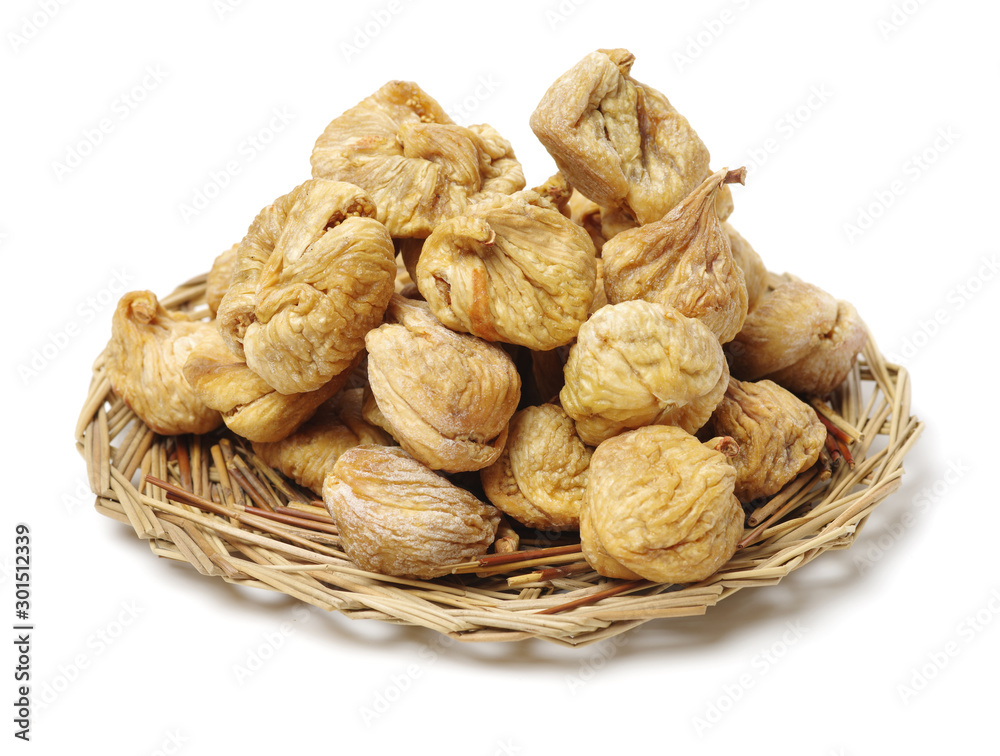 dried fig on white background dried fig on white background
