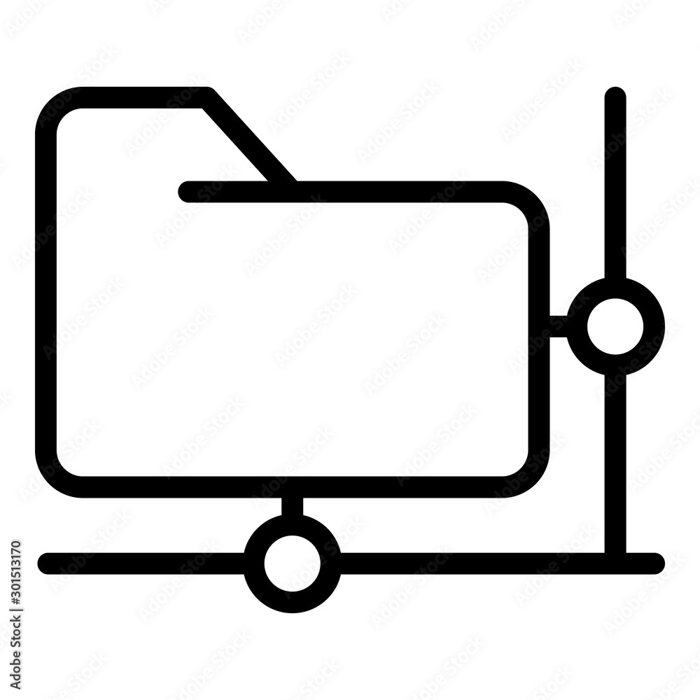 Network folder access icon. Outline network folder access vector icon for web design isolated on white background Network folder access icon. Outline network folder access vector icon for web design isolated on white background