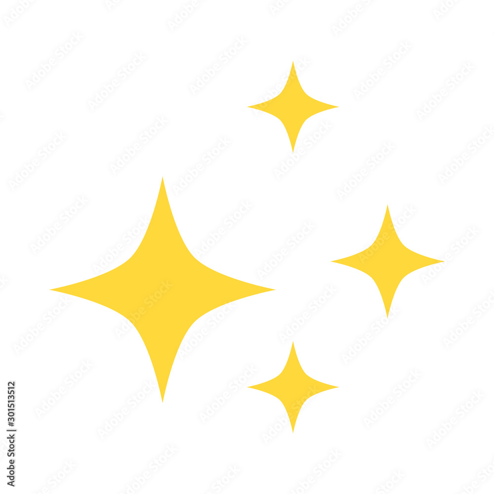 Yellow Shine icon, Clean star icon. Yellow Shine icon, Clean star icon.