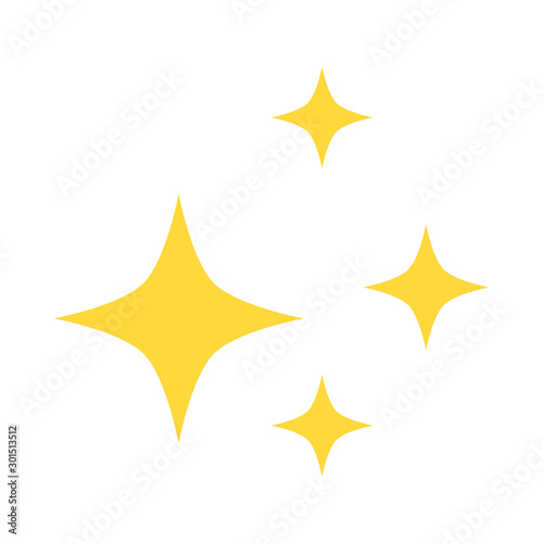 Yellow Shine icon  Clean star icon.