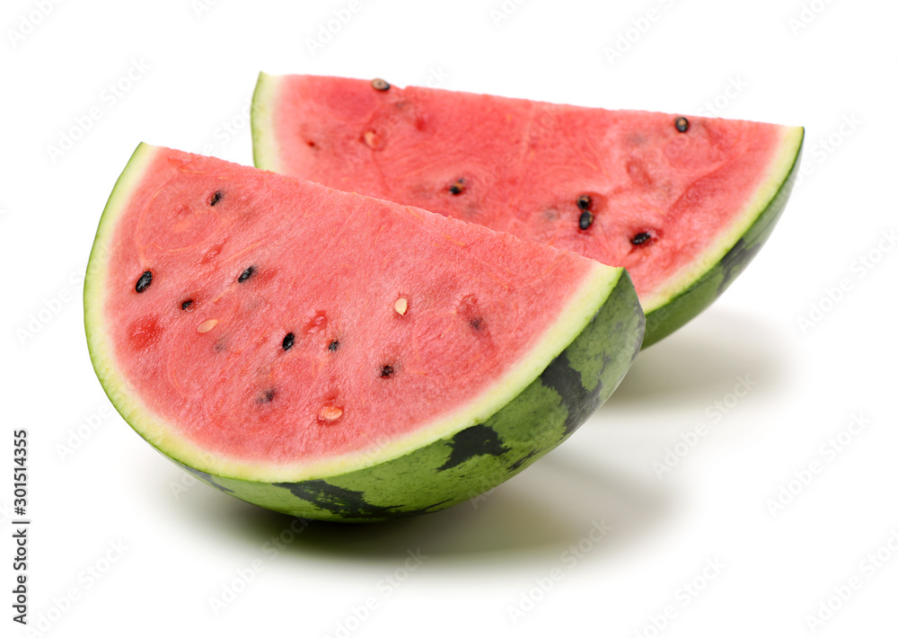 Slice of watermelon on white background Slice of watermelon on white background