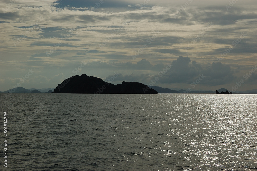 The sun-drenched sea on the way from Koh Tao to Chumphon, Thailand The sun-drenched sea on the way from Koh Tao to Chumphon, Thailand