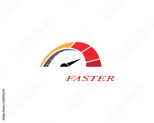 Faster logo template vector icon illustration design