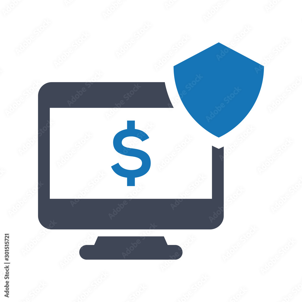 Online banking secure icon Online banking secure icon