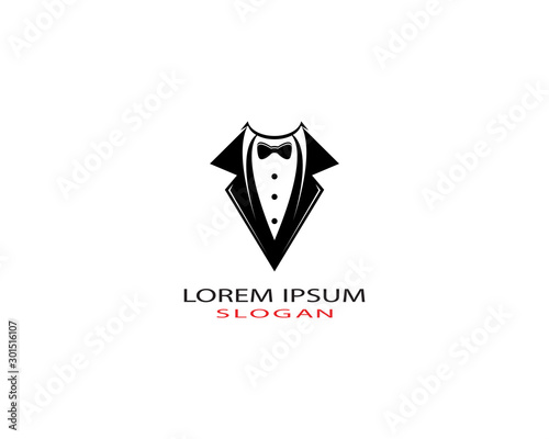 Tuxedo man logo design vector template Free Download Tuxedo man logo design vector template - GFXLoad