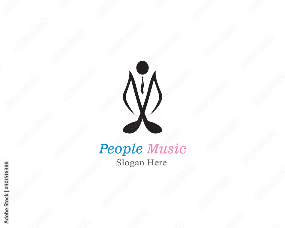 Music note icon vector template Music note icon vector template