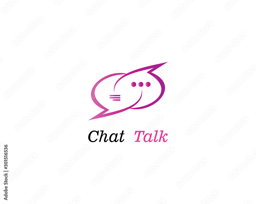 Speech bubble chat logo template icon