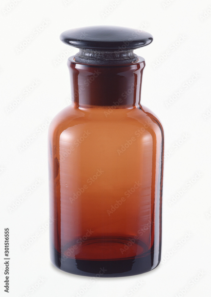 brown glass bottles on white background brown glass bottles on white background