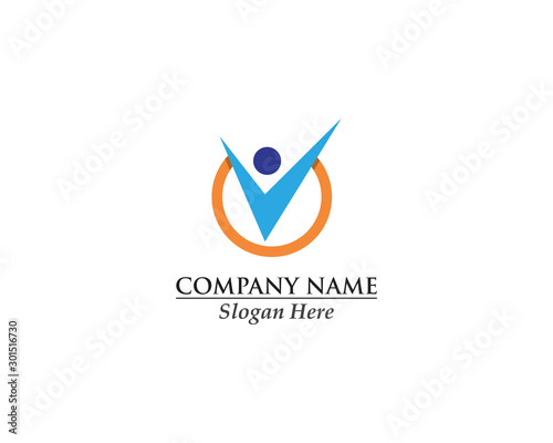 V Letter Logo Business Template Vector design
