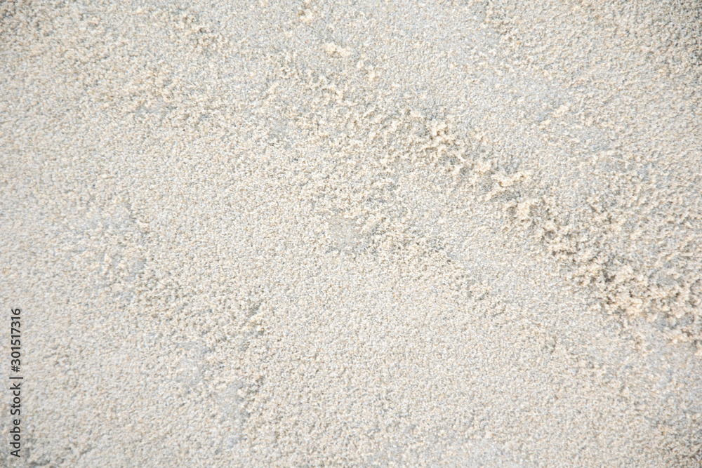 sand on the beach background. Top view