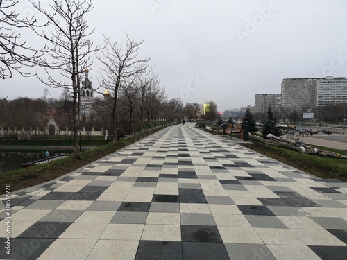 patterned sidewalk