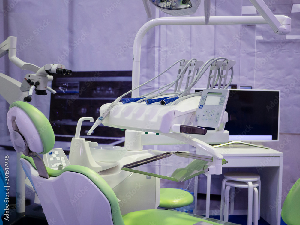Medical equipment for dentistry. Medicine, stomatology, dental clinic office.