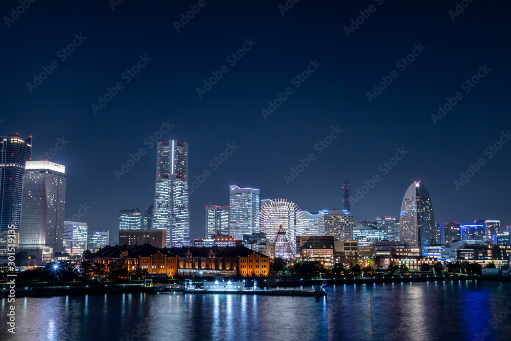 横浜みなとみらいの夜景