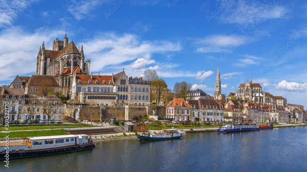 Panoramic view of  Auxerre, France