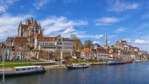 Panoramic view of Auxerre, France