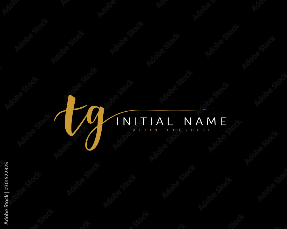 T G Initial handwriting logo vector. Hand lettering for designs. T G Initial handwriting logo vector. Hand lettering for designs.