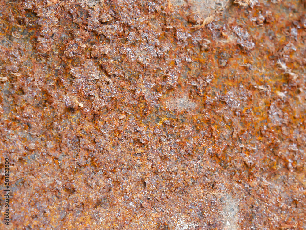 The surface of steel with rust. The surface of steel with rust.