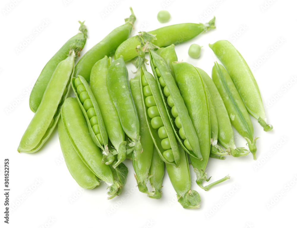 Fresh peas isolated on white background Fresh peas isolated on white background