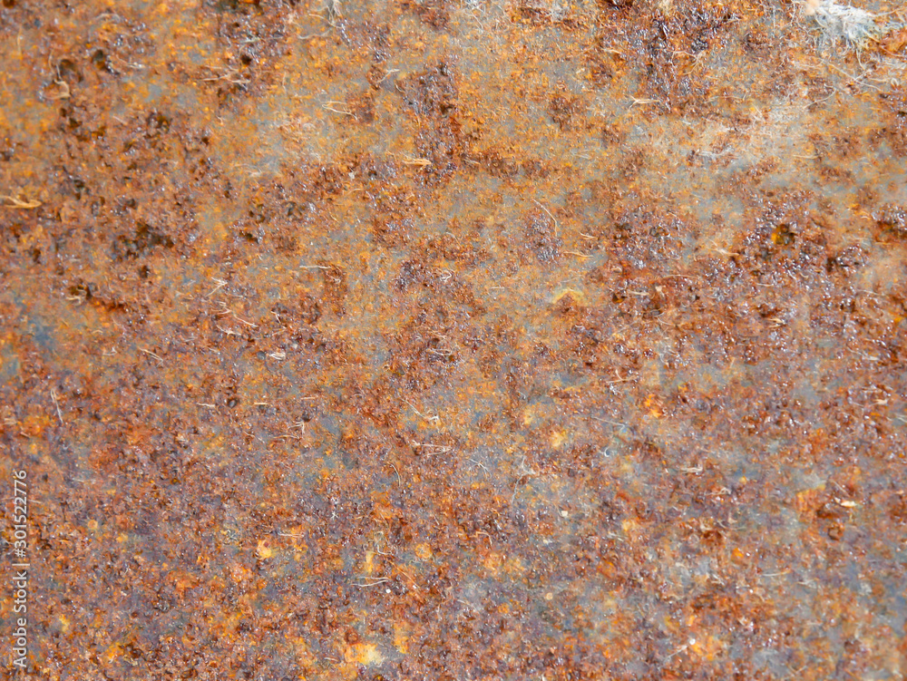 The surface of steel with rust. The surface of steel with rust.