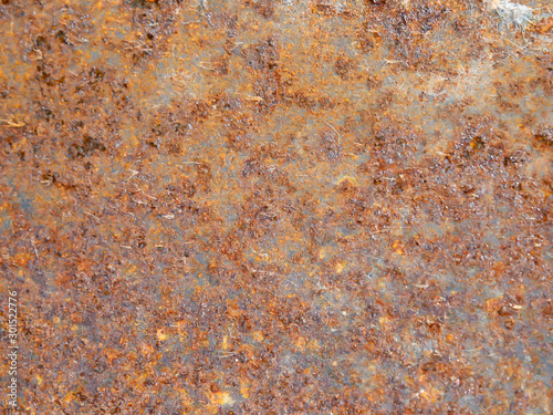 The surface of steel with rust.