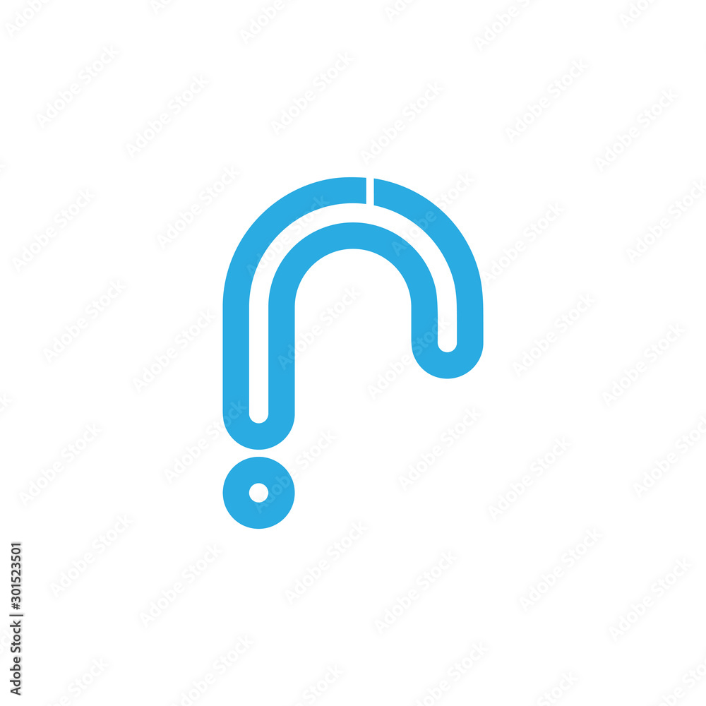 letter r rain drop simple line logo vector letter r rain drop simple line logo vector