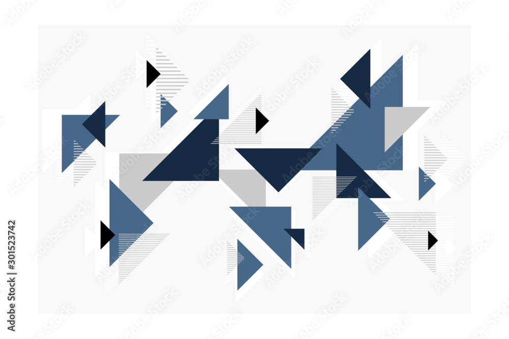 abstract flat blue and grey triangles background abstract flat blue and grey triangles background