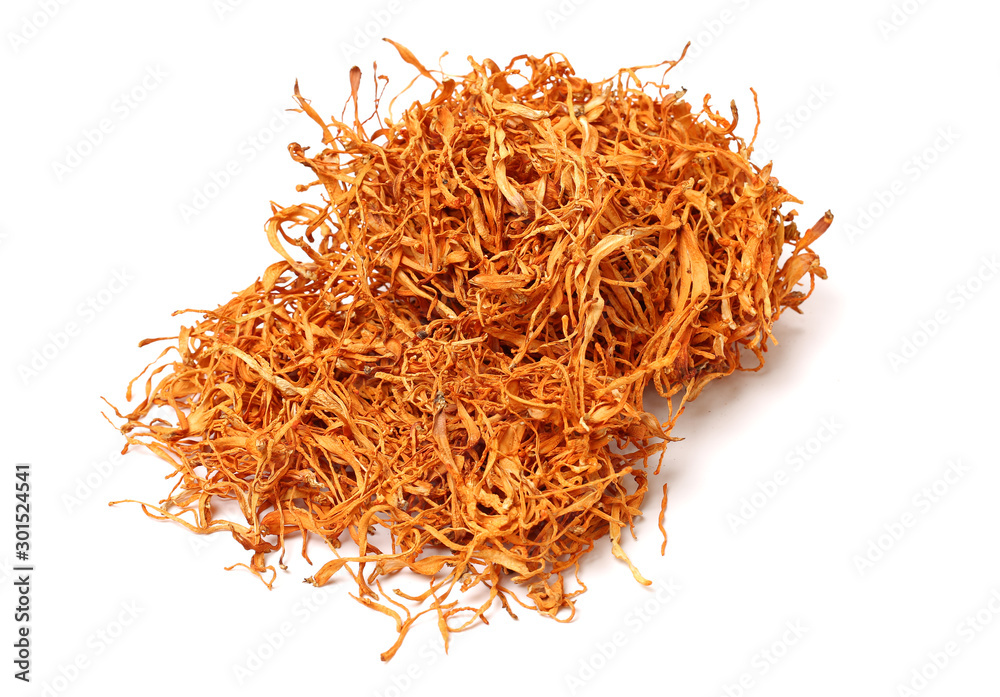 Fototapeta premium asian, background, bag, basket, brown, chinese, close-up, cordyceps, cuisine, drink, dry, flower, food, fresh, gold, health, healthful, herbal, herbs, isolated, jhy, lily, medical, medicine, militaris