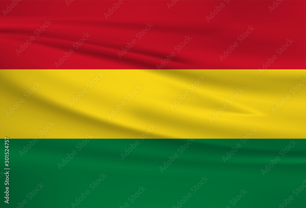 Bolivia flag vector icon, Bolivia flag waving in the wind. Bolivia flag vector icon, Bolivia flag waving in the wind.