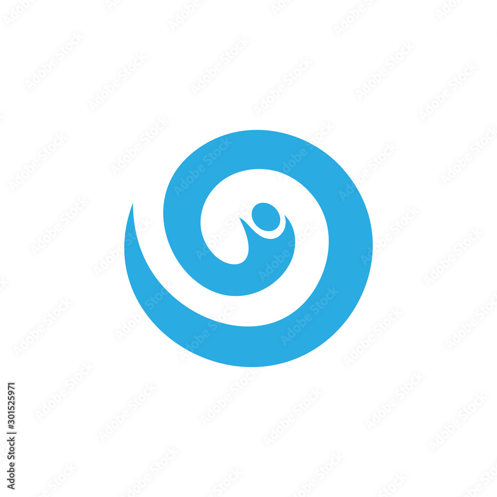 spiral movement shape abstract logo vector spiral movement shape abstract logo vector