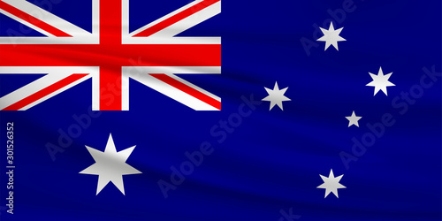 Illustration of a waving flag of the New Zeland © Sapiens