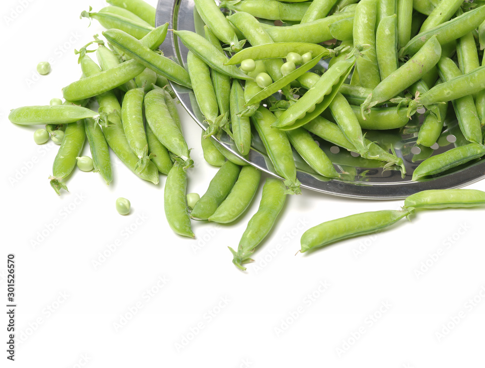 Fresh peas isolated on white background Fresh peas isolated on white background