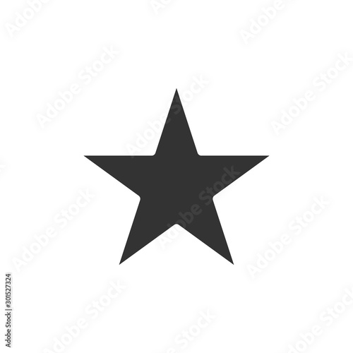 Star icon in flat style. Shape vector illustration on white isolated background. Geometric emblem business concept.