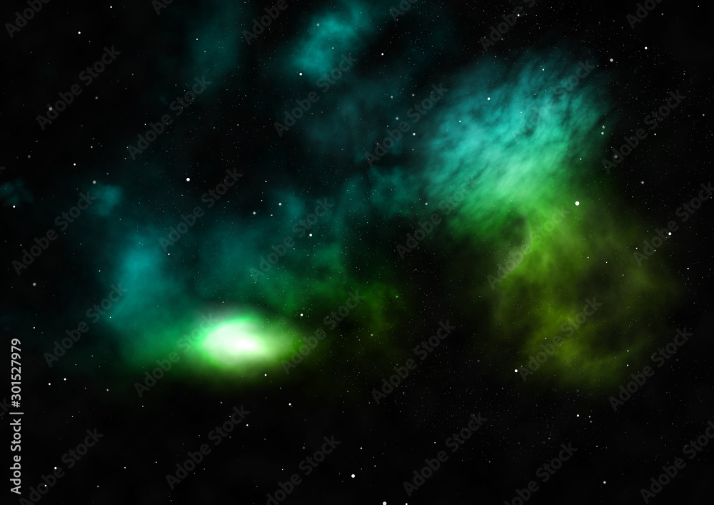 Small part of an infinite star field. 3D rendering Small part of an infinite star field. 3D rendering